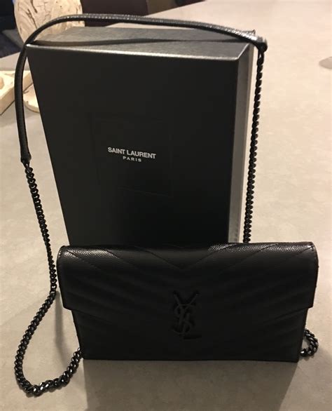 ysl wallet on chain small white|best wallet on chain women.